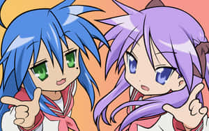 Konata And Kagami From Lucky Star Wallpaper