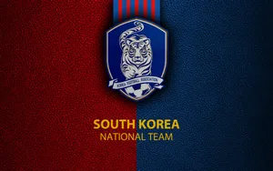Korea Republic National Football Team Dark Blue Red Logo Wallpaper