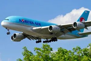 Korean Air A380 Landing Wallpaper