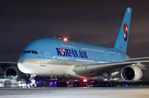 Korean Air Airbus A380-861 Airplane Model Wallpaper