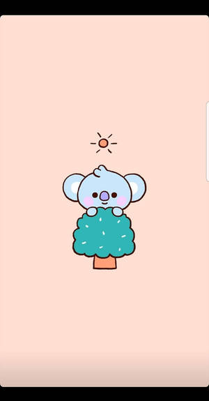 Koya Bt21 In Pink Wallpaper