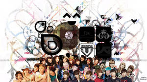Kpop Groups Collage Wallpaper