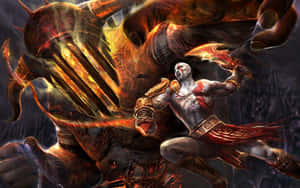 Kratos Is Ready For Battle In God Of War 3 Wallpaper