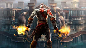 Kratos, The Formidable Warrior In 'god Of War Iii' Wallpaper