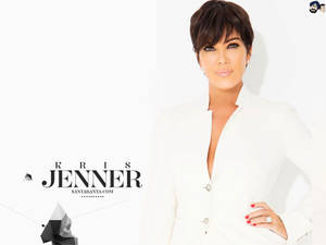 Kris Jenner White Poster Wallpaper