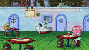 Krusty Krab Zoom Background Wallpaper