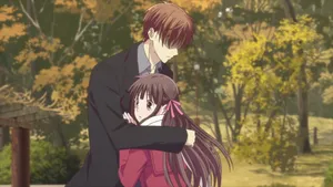 Kureno Hugging Tohru Fruits Basket 2019 Wallpaper