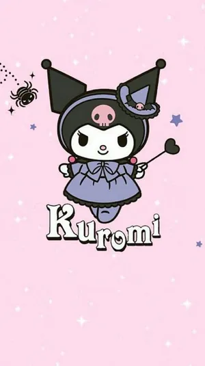Kuromi Iphone Witch Purple Wallpaper