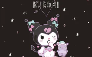 Kuromi, The Unique Rival Of My Melody Enjoying A Relaxed Moment Wallpaper