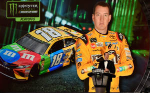 Kyle Busch Posing With Car Wallpaper