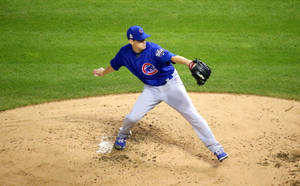 Kyle Hendricks Making A Pitch Hd Wallpaper