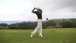 Kyle Stanley In A Swing Stance Wallpaper