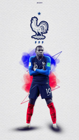 Kylian Mbappe 4k The Gallic Rooster Wallpaper