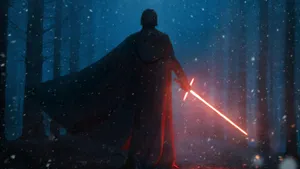 Kylo Ren Stands In The Forest, Awaiting His Destiny. Wallpaper