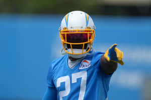 La Chargers Cornerback Jc Jackson Medium Angle Shot Wallpaper