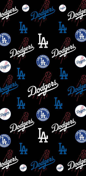 La Dodgers Pattern Wallpaper