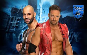 La Knight Vs. Ricochet The Shield Of Wrestling Wallpaper