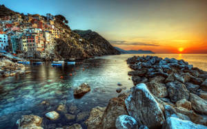 La Spezia Italy Sunset Wallpaper