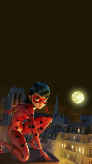 Ladybug_ Hero_ Nighttime_ Perch Wallpaper