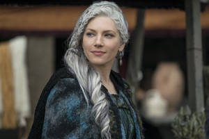 Lagertha From Vikings Smiling Wallpaper