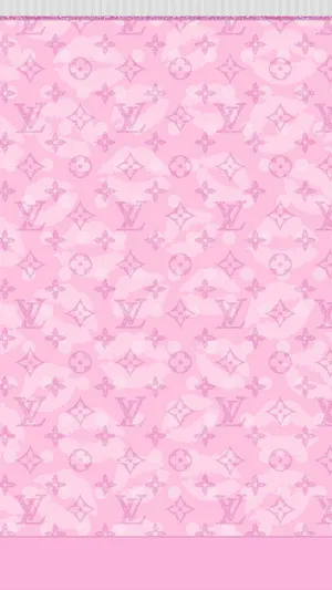 Laid-back Glamour In Pink - The Lv Monogram Pattern Wallpaper
