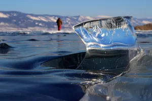 Lake Baikal Floating Ice Photo Wallpaper