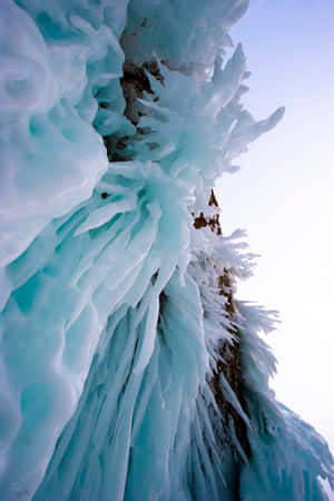 Lake Baikal Icicles Wallpaper