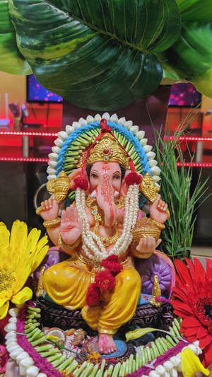 Lalbaugcha Raja Figure Wallpaper