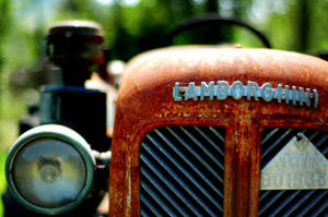 Lamborghini Tractor Up-close Wallpaper