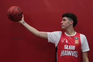 Lamelo Ball Slam Hawks Photography Wallpaper