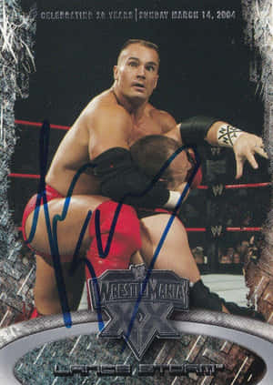 Lance Storm Signed 2004 Fleer Wwe Wrestlemania Xx Card Wallpaper