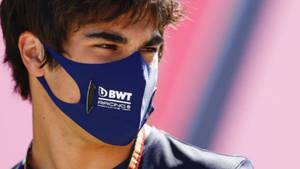 Lance Stroll Wearing Bwt Racing Mask Wallpaper