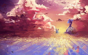 Lapras And Azumarill Wallpaper