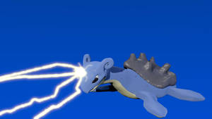 Lapras And Lightning Bolts Wallpaper