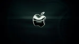Laptop Metallic Apple Logo Wallpaper