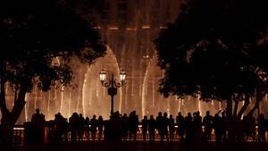 Las Vegas Bellagio Fountains At Night Wallpaper