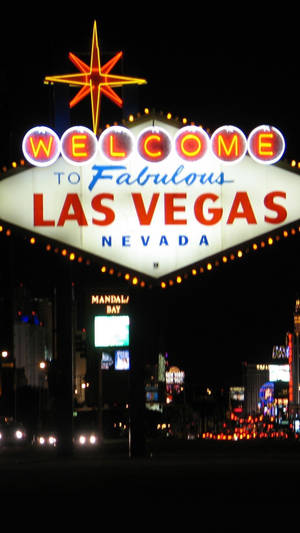 Las Vegas Iphone Fabulous Welcome Signage Wallpaper