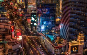Las Vegas Night Tourist Hotspots Wallpaper