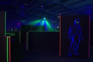 Laser Tag Arena Night Game Wallpaper