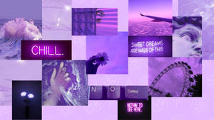 Lavender Aesthetic Collage Wallpaper