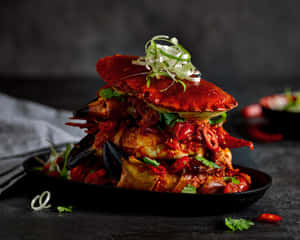 Layer Of Chilli Crab Wallpaper