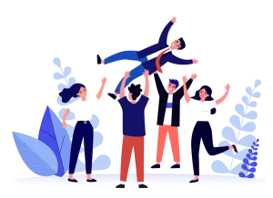 Lead Person Carried By Others Wallpaper