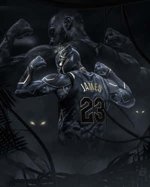 Lebron James Black Basketball Aesthetic Wallpaper