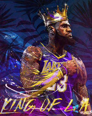 Lebron James King Of L.a Wallpaper