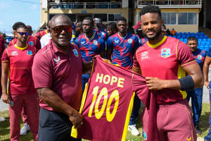 Legendary Cricket Icons, Shai Hope And Desmond Haynes Wallpaper