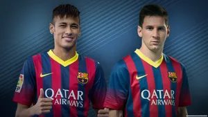 Legendary Duo- Lionel Messi And Neymar Wallpaper