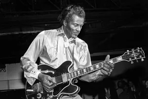 Legendary Rock N' Roll Phenomenon - Chuck Berry Performing Live At The Red Parrot Club Wallpaper