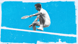 Legendary Rod Laver In Action Wallpaper