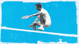 Legendary Rod Laver In Action Wallpaper
