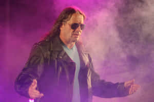 Legendary Wrestler Bret Hart In Action Wallpaper